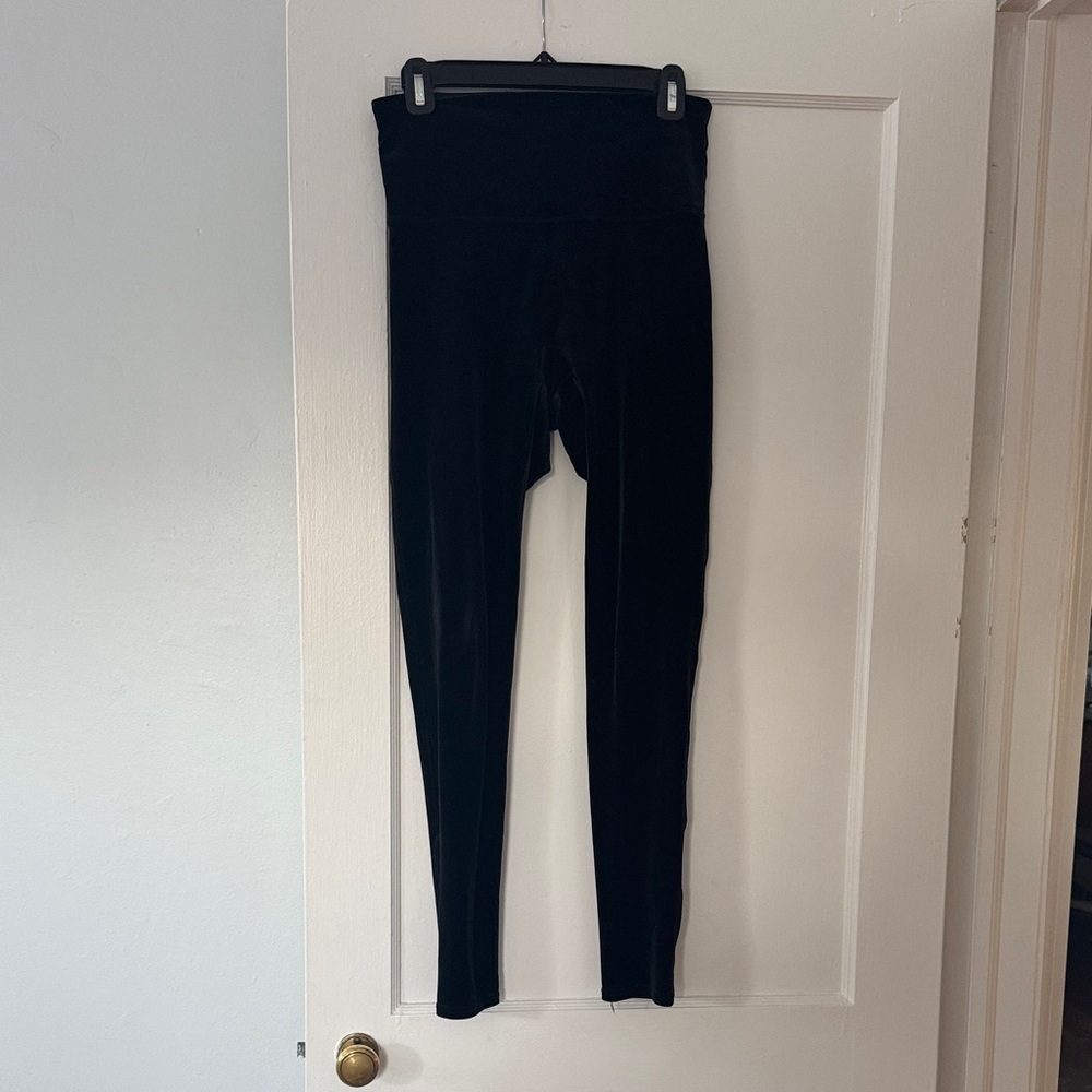 SPANX Black Velvet Leggings